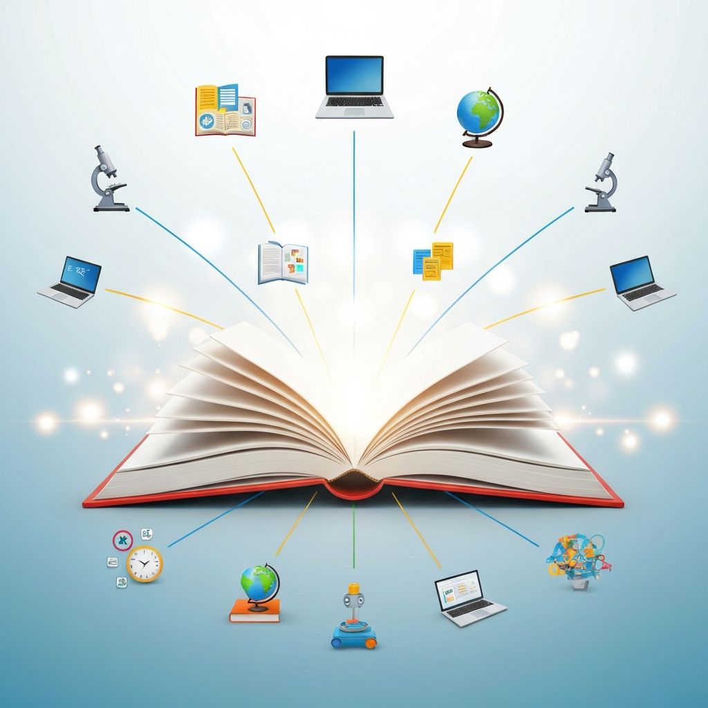 Knowledge hub visual representation of educational learning