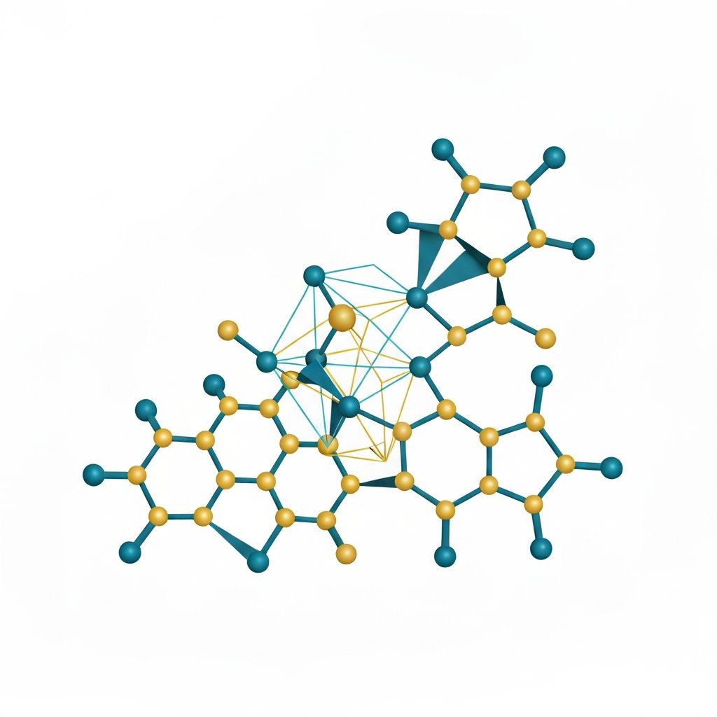 Abstract visualization of mineral elements and molecules